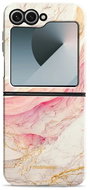 Mobiwear Elite Pro durable case for Samsung Galaxy Z Flip 7 FE pink marble - Protective Case