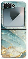 Mobiwear Elite Pro Samsung Galaxy Z Flip 7 FE zöldes márvány ellenálló tok - Védőtok