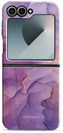 Mobiwear Elite Pro durable case for Samsung Galaxy Z Flip 7 FE purple marble - Protective Case