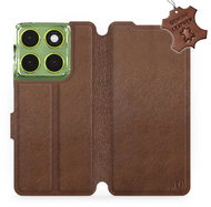 Mobiwear Leather flip case for Motorola Moto G06 power brown - Phone Case