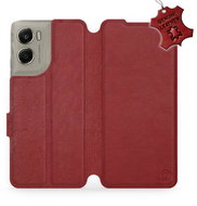 Mobiwear Leather flip case for Motorola Edge 70 red - Phone Case