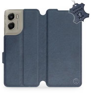Mobiwear Leather flip case for Motorola Edge 70 blue - Phone Case