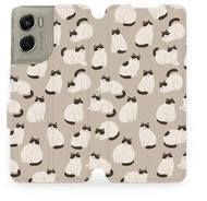 Mobiwear Flip case for Motorola Edge 70 cats - Phone Case