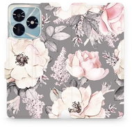 Mobiwear Flip case for Honor X5c Plus flowers on grey - Phone Case