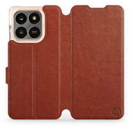 Mobiwear Flip case for Honor X7d / Honor 400 Smart 5G - brown and grey - Phone Case