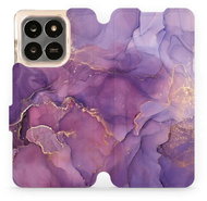 Mobiwear Flip case for Honor X7d / Honor 400 Smart 5G - purple marble - Phone Case
