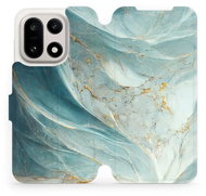 Mobiwear Flip case for OnePlus 15 greenish marble - Phone Case