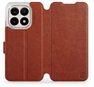 Mobiwear Flip case for Xiaomi 15T brown and grey - Phone Case