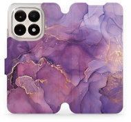 Mobiwear Flip case for Xiaomi 15T purple marble - Phone Case