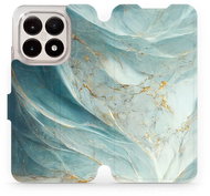 Mobiwear Flip case for Xiaomi 15T greenish marble - Phone Case