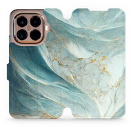 Mobiwear Flip Xiaomi 15T Pro zöldes márvány tok - Mobiltelefon tok