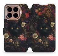 Mobiwear Flip Xiaomi 15T Pro fekete macska tok - Mobiltelefon tok