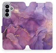 Mobiwear Flip case for Samsung Galaxy A17 / A17 5G purple marble - Phone Case