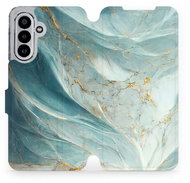 Mobiwear Flip case for Samsung Galaxy A17 / A17 5G greenish marble - Phone Case