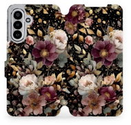Mobiwear Flip case for Samsung Galaxy A17 / A17 5G golden flowers - Phone Case