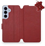 Mobiwear Leather flip case for Samsung Galaxy S25 FE red - Phone Case