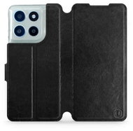 Mobiwear Flip case for Motorola Moto G56 5G black and grey - Phone Case