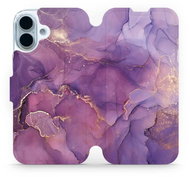 Mobiwear Flip case for Apple iPhone 17 purple marble - Phone Case