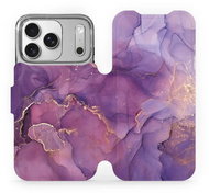 Mobiwear Flip case for Apple iPhone 17 Pro purple marble - Phone Case
