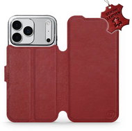 Mobiwear Kožené flip pouzdro pro Apple iPhone 17 Pro Max červené - Pouzdro na mobil