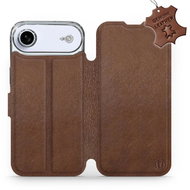 Mobiwear Leather flip case for Apple iPhone Air brown - Phone Case