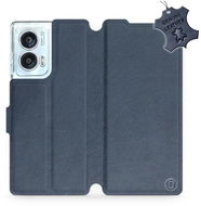 Mobiwear Flip knížkové, kožené pro Motorola Edge 50 Fusion - Modré - L_NBS - Pouzdro na mobil