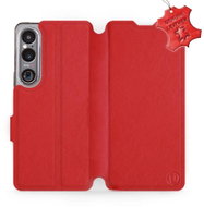 Leather Mobiwear flip book for Sony Xperia 1 VI - Red - L_RDS - Phone Case