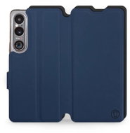 Mobiwear Soft Touch flip book for Sony Xperia 1 VI - Blue & Black - Phone Case