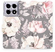 Mobiwear flip book for Xiaomi 14T Pro - Flowers - Phone Case