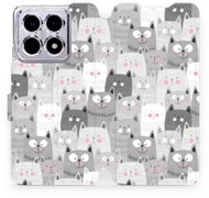 Mobiwear flip book for Xiaomi 14T - Cats - Phone Case