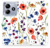 Mobiwear flip knížkové pro Xiaomi Redmi Note 14 5G - Kvítí - Pouzdro na mobil