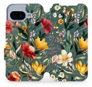 Mobiwear Google Pixel 9a flip tok - zöld rét - Mobiltelefon tok