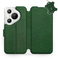 Leather Mobiwear flip book for Huawei Pura 70 - Green - L_GRS - Phone Case