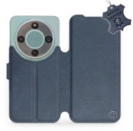 Mobiwear Kožené flip pouzdro pro Honor Magic8 Lite - modré - Phone Case