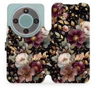Mobiwear Flip pouzdro pro Honor Magic8 Lite - V169S zlatavé kvítky - Phone Case