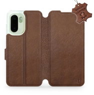 Mobiwear Kožené flip pouzdro pro OnePlus 15R - hnědé - Phone Case