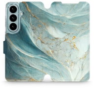 Mobiwear Flip pouzdro pro Samsung Galaxy S26 - VP34S zelenkavý mramor - Phone Case