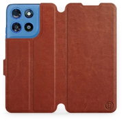 Mobiwear Flip pouzdro pro Motorola Moto G57 Power - hnědé - Phone Case