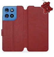 Mobiwear Kožené flip pouzdro pro Motorola Moto G57 Power - červené - Phone Case