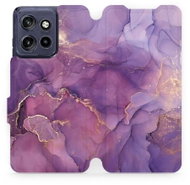 Mobiwear Flip pouzdro pro Motorola Edge 60 Neo - VP20S fialový mramor - Phone Case