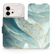Mobiwear Flip pouzdro pro Honor 600 - VP34S zelenkavý mramor - Phone Case