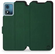 Mobiwear Soft Touch flip pro Motorola Moto E13 - zelené & černé - Phone Case