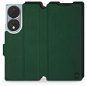 Mobiwear Soft Touch flip pro Honor 70 - zelené & černé - Phone Case