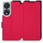 Mobiwear Soft Touch flip na Honor 70 – červené & čierne - Puzdro na mobil