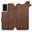 Kožené Mobiwear flip pro Xiaomi Redmi Note 12S - hnědé - L_BRS