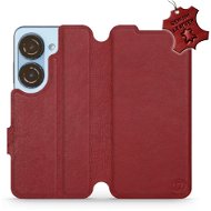 Kožené Mobiwear flip pro Asus Zenfone 10 - Tmavě červené - L_DRS - Phone Case