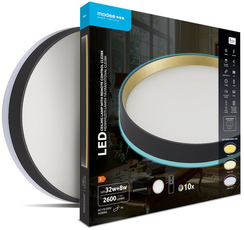 Modee Lightning LED CLE2BK 32 + 8 W 3CCT a RGB 2600 lm - Ceiling Light - Main image