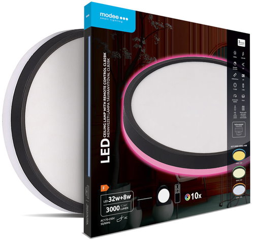 Modee Lightning LED CLB2BK 32 + 8 W, 3CCT a RGB 3000 lm - Ceiling Light - Main image