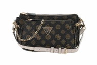 GUESS Noelle Dbl Pouch Crossbody Hnědá - Handbag