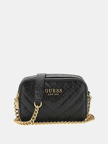 GUESS Jania 4G Logo Mini Crossbody Handbag Black - Handbag - Main image